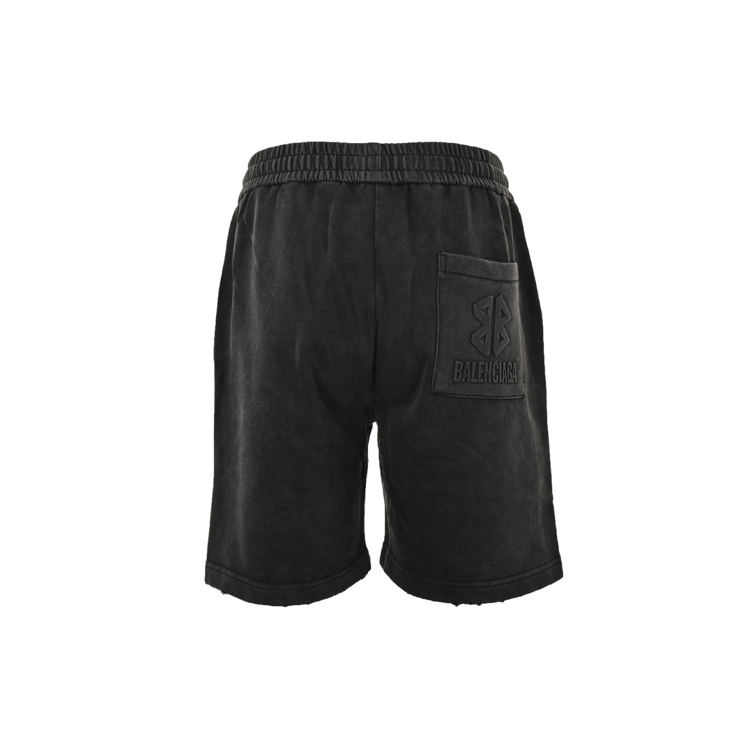 Balenciaga 24ss embossed logo washed shorts