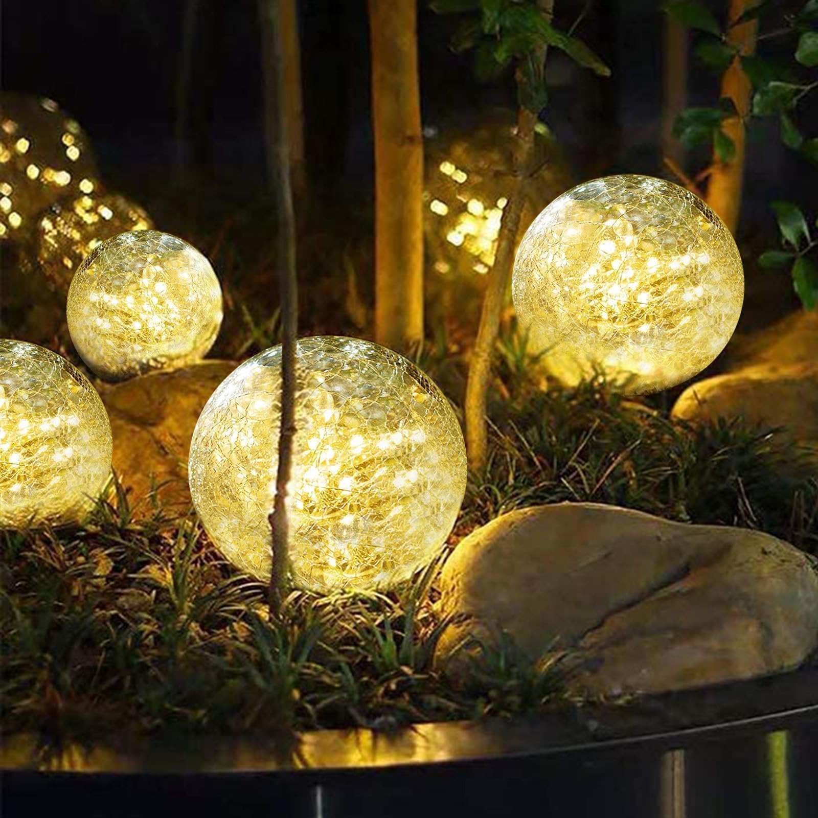 💥ON SALE💥Solar Garden LEDs Glass Ball Lights, Outdoor Waterproof 💡✨