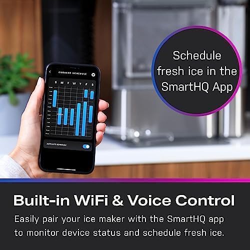 Nugget Ice Maker,38 lbs of chewable Pellet ice Daily, Wi-Fi Connected