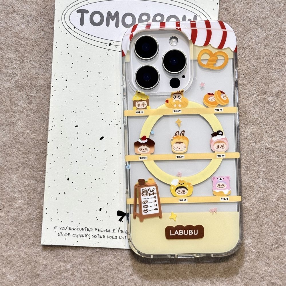 Labubu Dessert Shake Magnetic Phone Case for iPhone