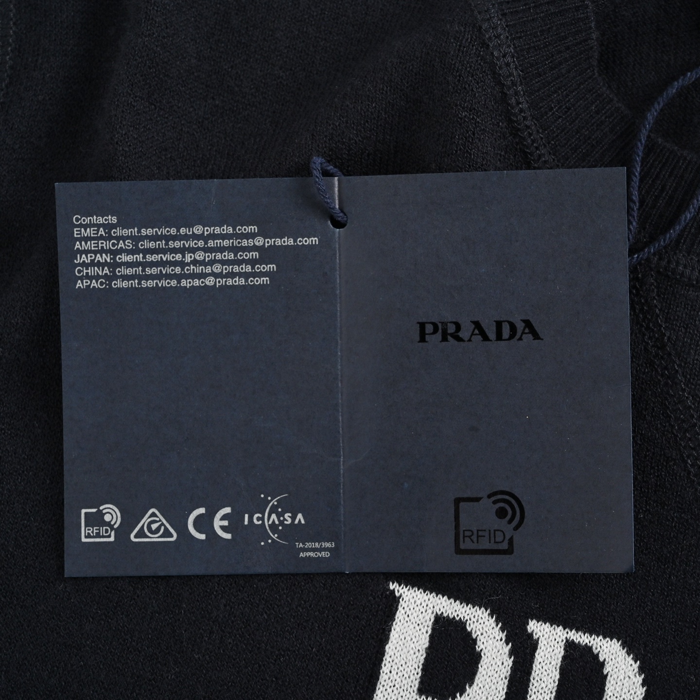 Prada 25ss classic logo jacquard knit short sleeve
