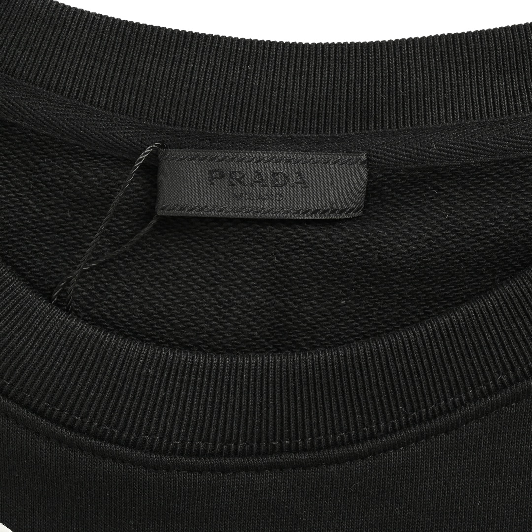 Prada 24Fw crew neck sweatshirt with large logo print