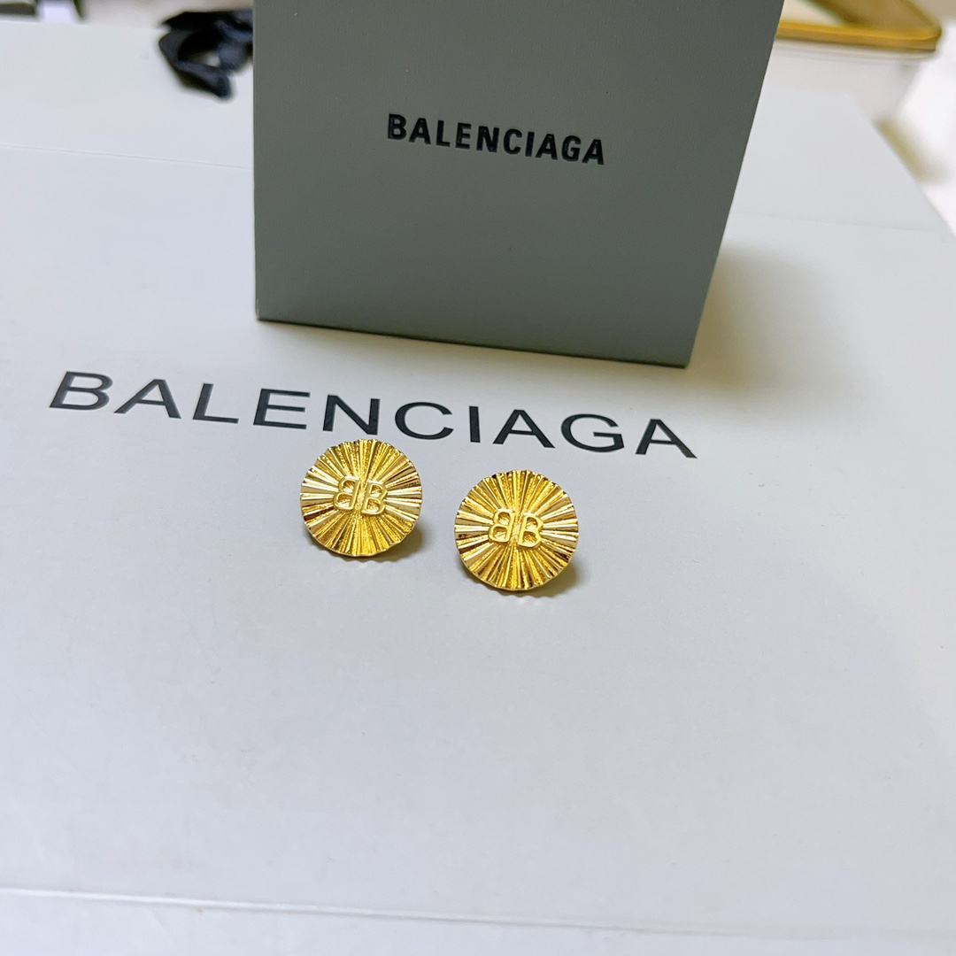 Balenciaga simple floral earrings