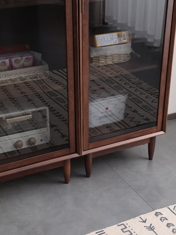 PAIGE SWEDEN Glass Display Solid Wood Living Room Cabinet Modern Minimalist