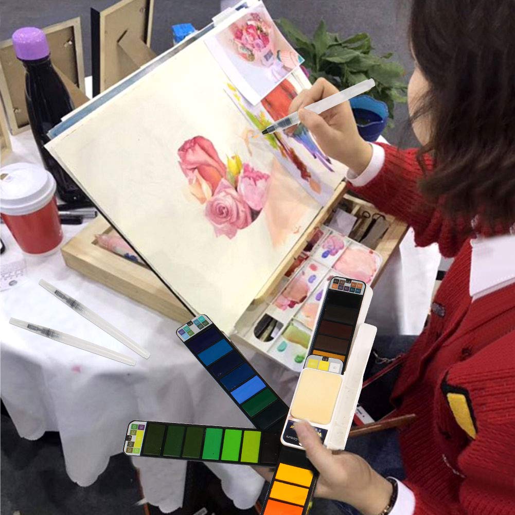 (🔥Last Day Promotion-SAVE 50% OFF)Portable Watercolor Kits--BUY 2 SETS GET 10% OFF & FREE SHIPPING
