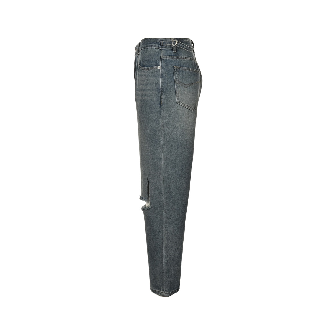 Balenciaga Washed Cut Destroyed Jeans