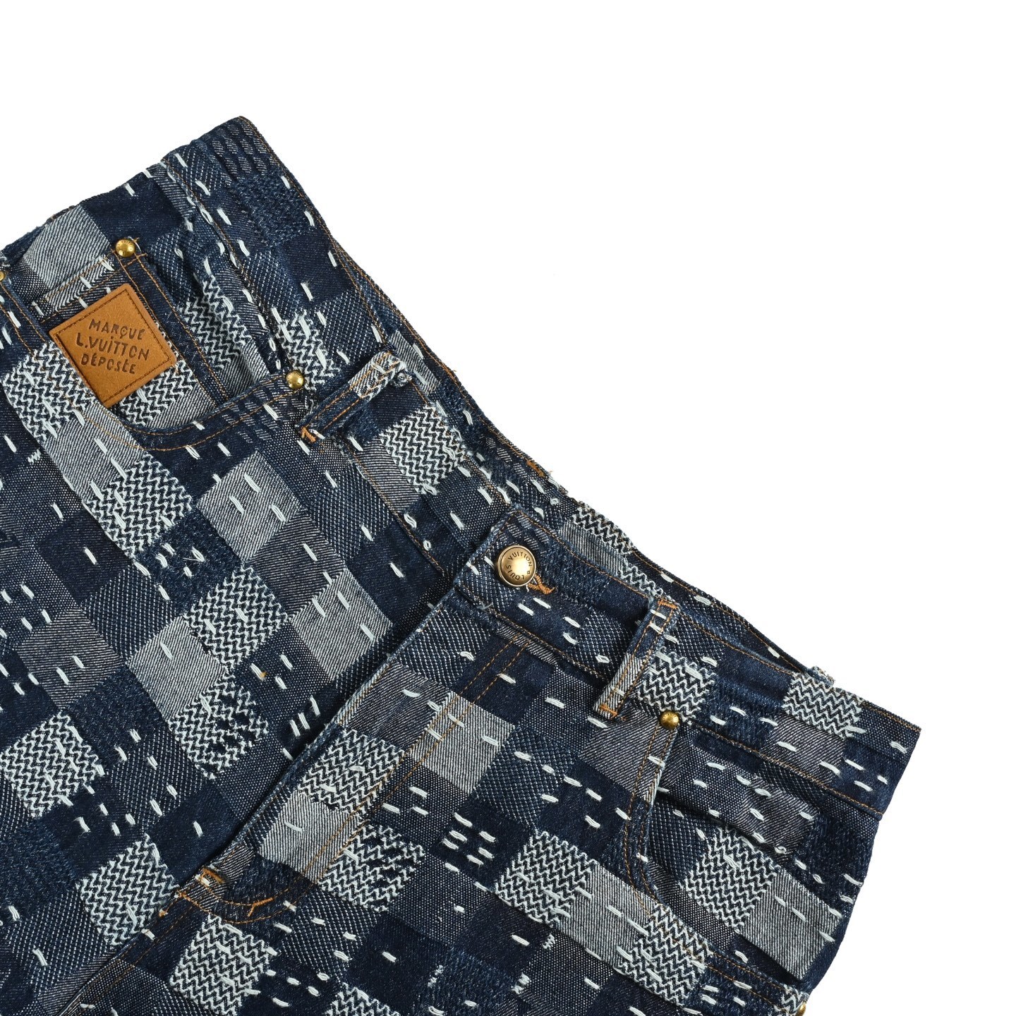 Louis Vuitton 25ss checkered knitted short-sleeved shirt