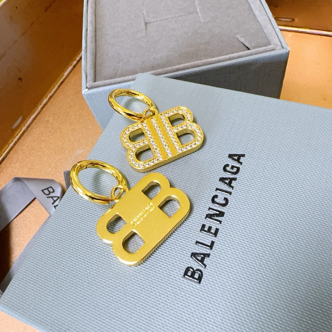 Balenciaga BB diamond earrings