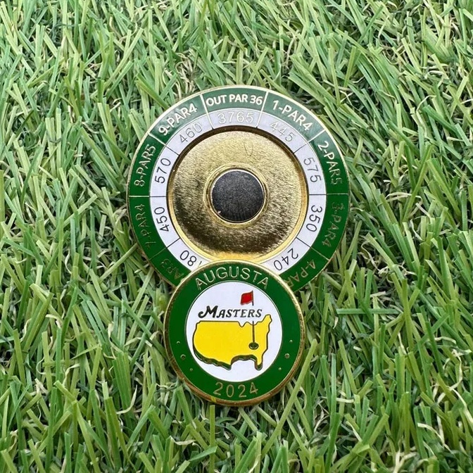 The Masters Scorecard Golf Ball Marker