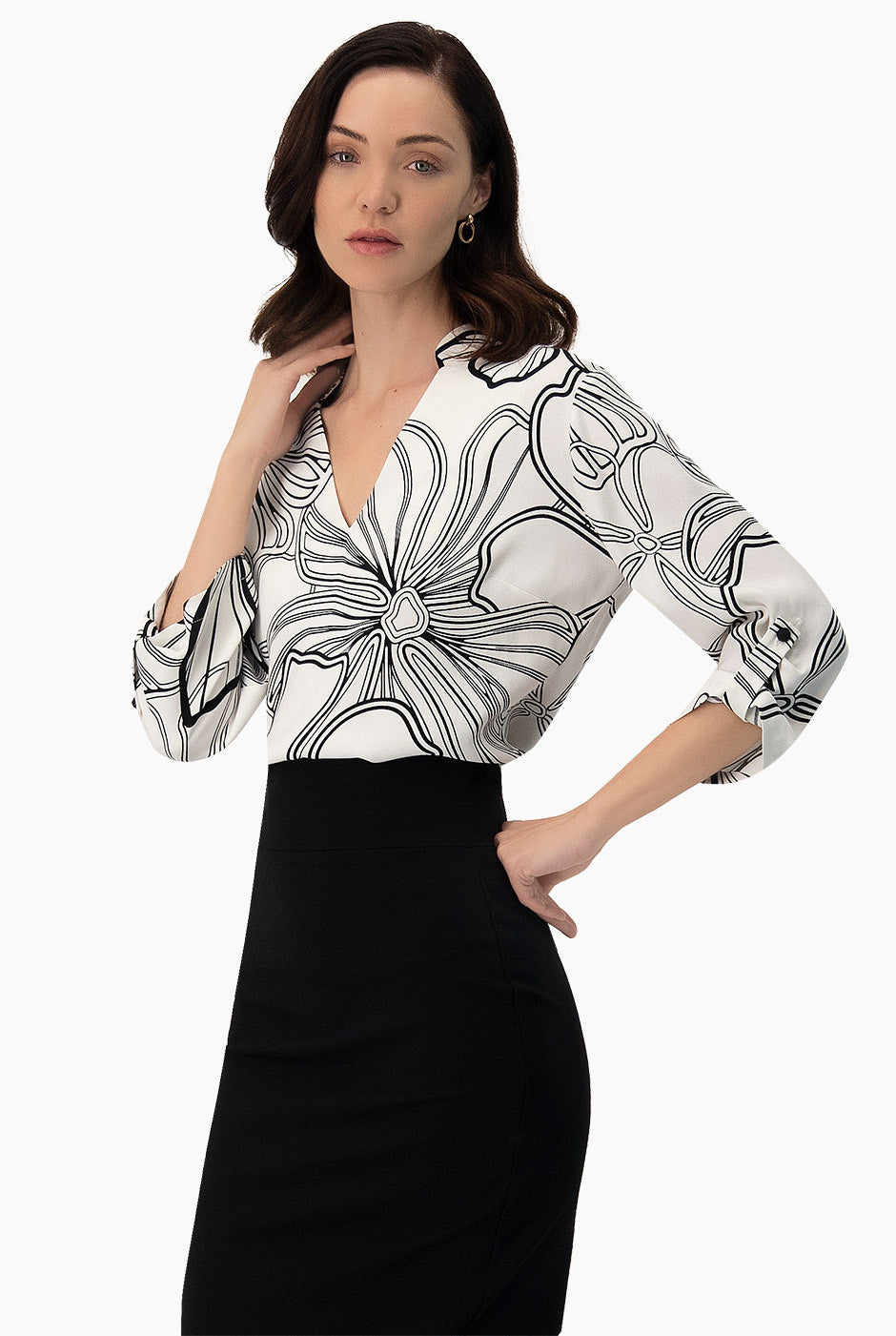 Blusa con elevadores en mangas
