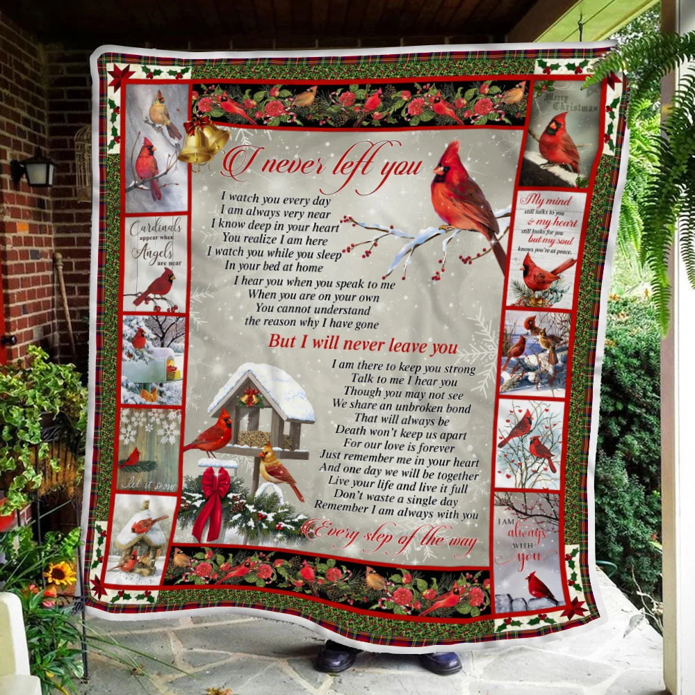 I Never Left You, Christmas Cardinal Sofa Throw Blanket