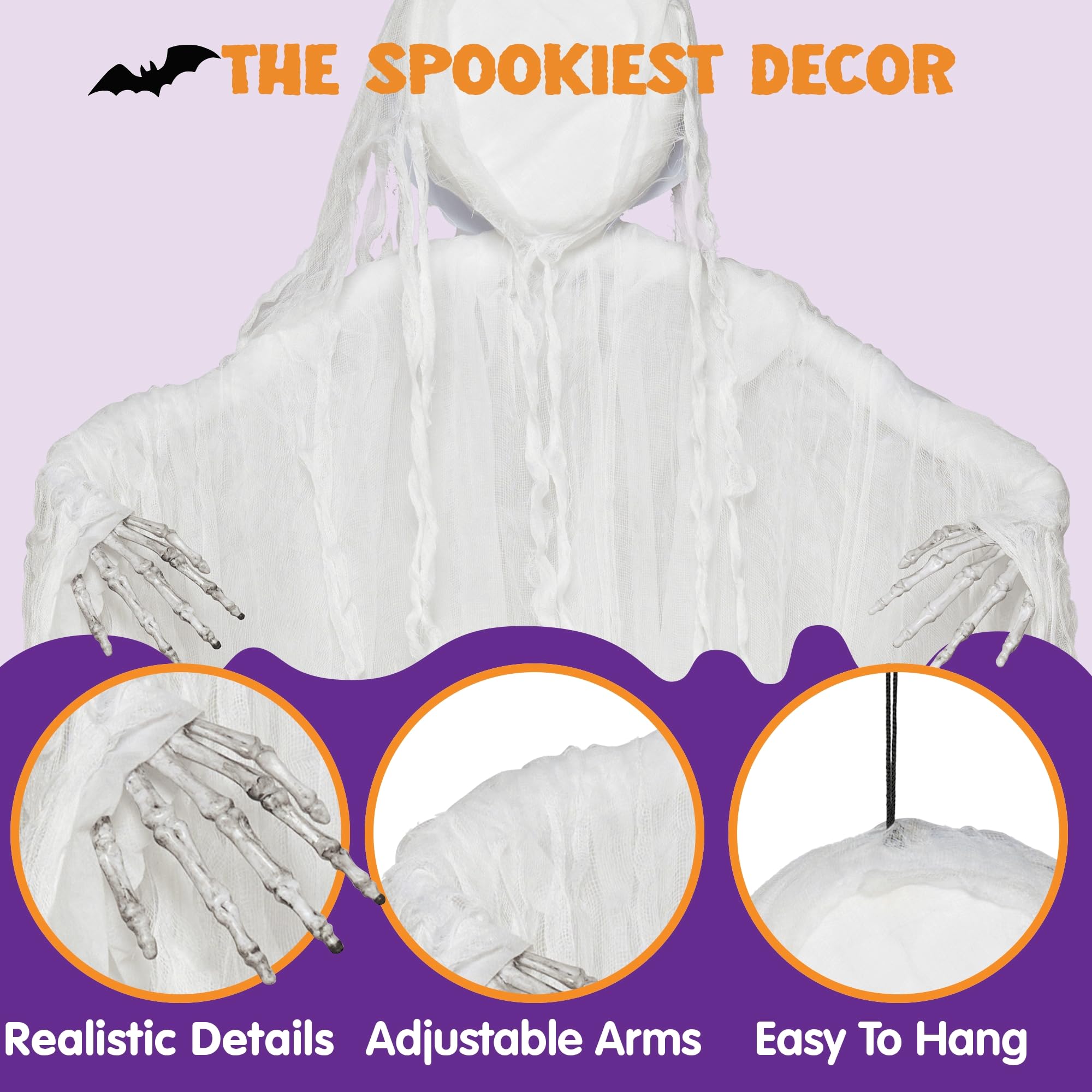 💥ON SALE💥Halloween Faceless Hanging Grim Reaper Outdoor Decor💀
