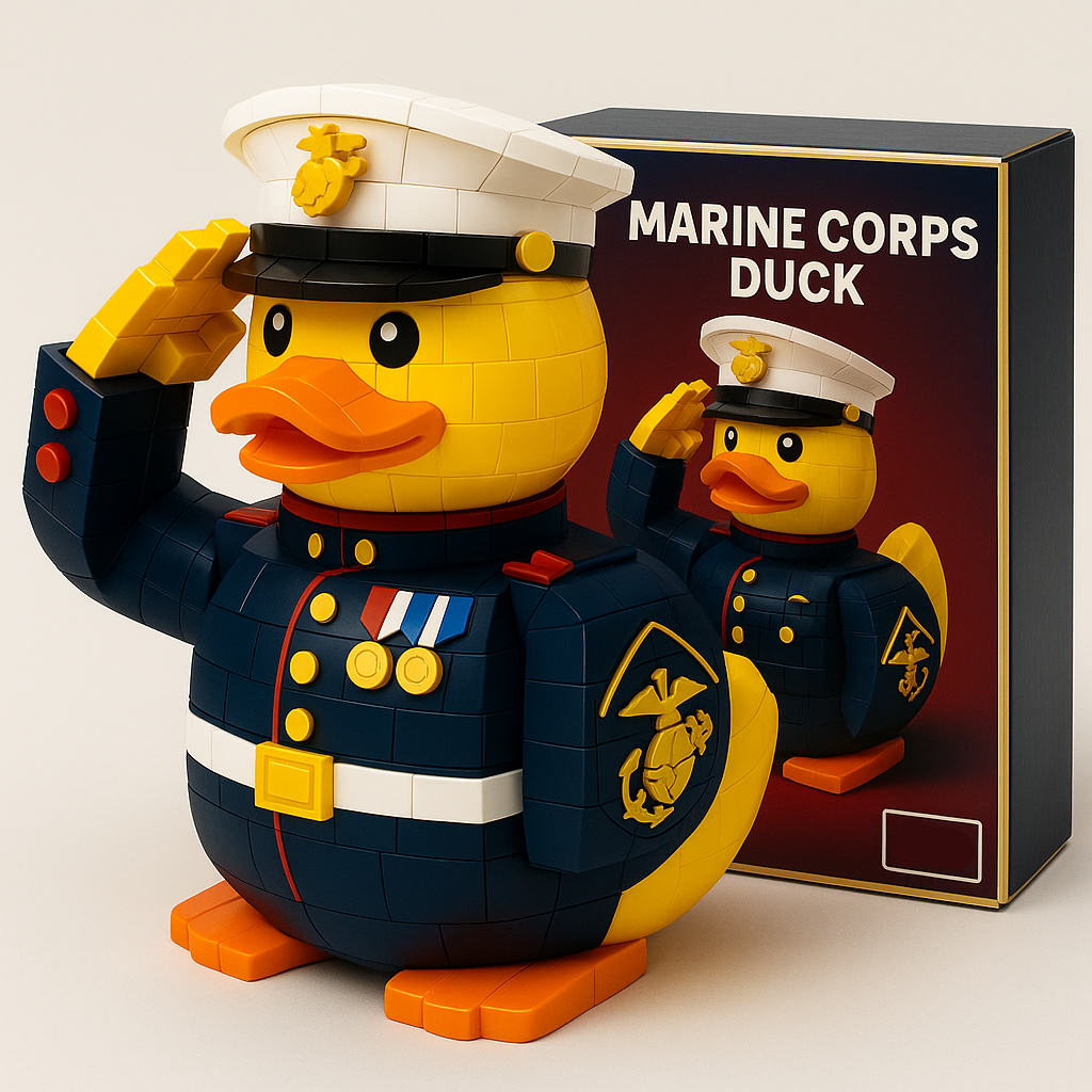 Military Uniform Salute Puzzle Duck