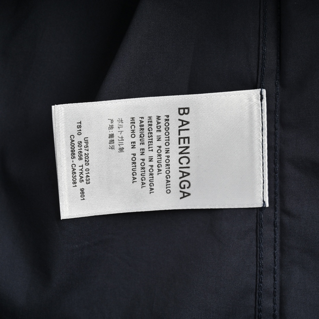 Balenciaga 24Fw blue ring embroidered shirt