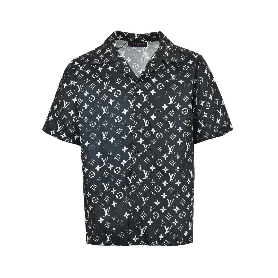 Louis Vuitton 24ss full print monogram silk suit short sleeve shirt