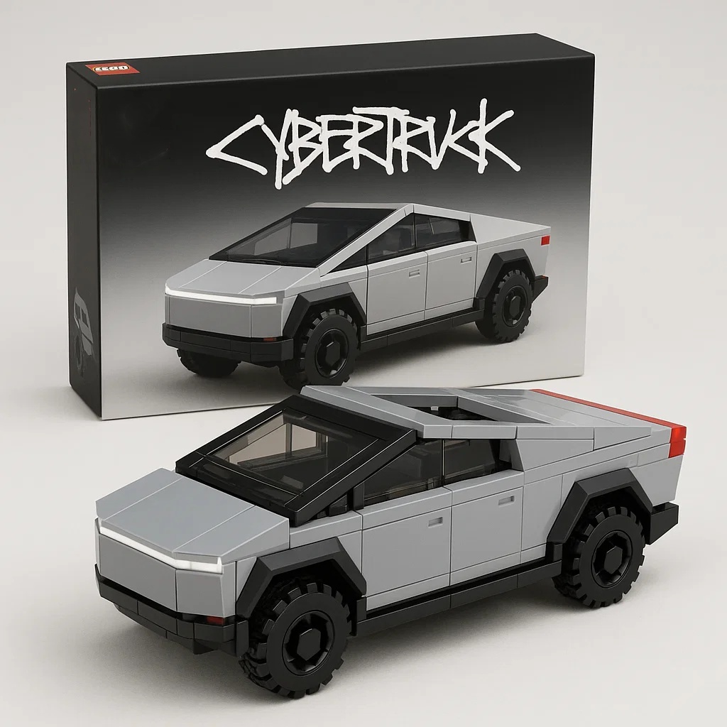 CYBERTRUCK delivery truck building block set