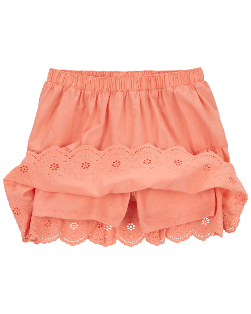 Oshkosh Kid Embroidered Tie-Front Top with Kid LENZING™ ECOVERO™ Eyelet Skirt