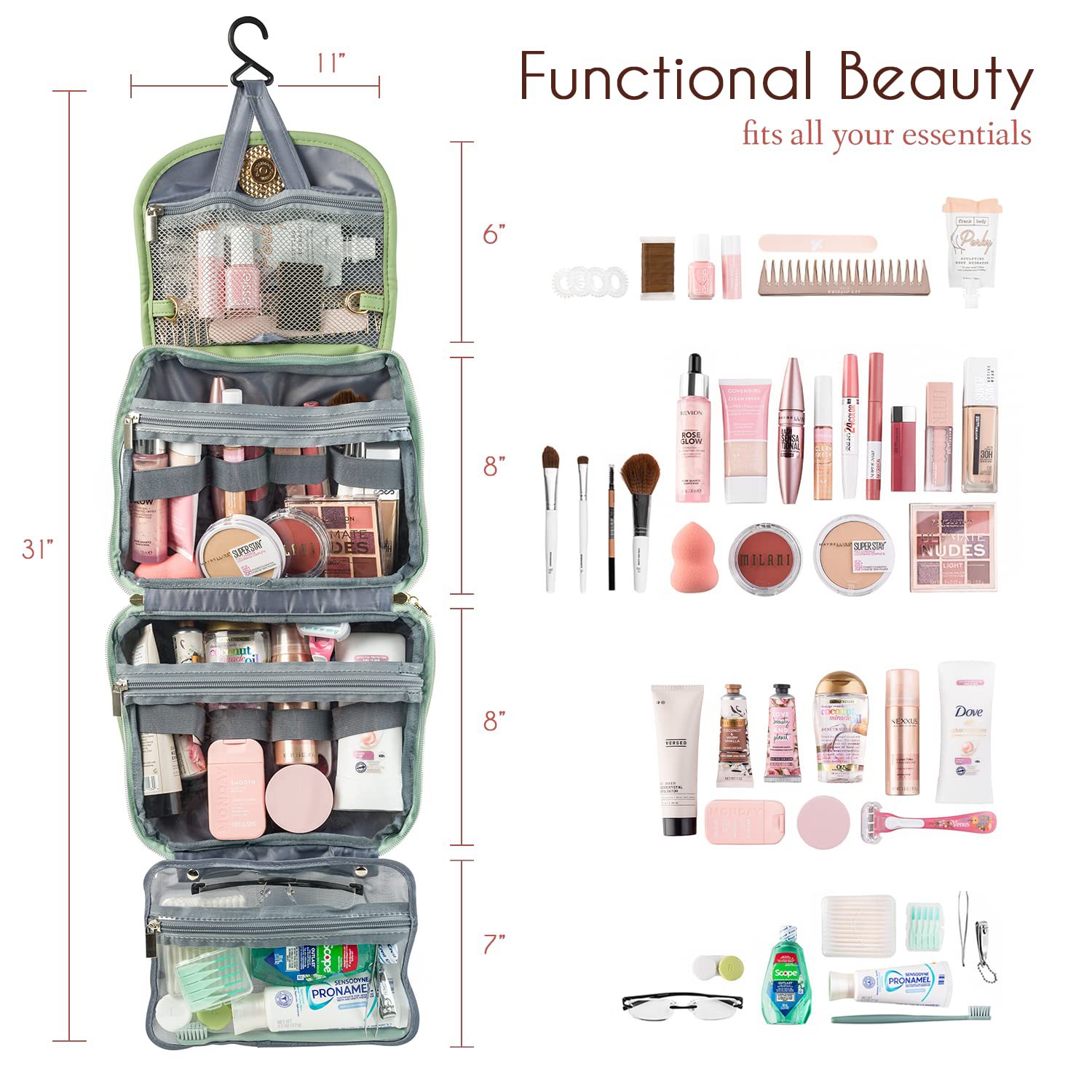 Chandelli Travel Toiletry Bag for Women