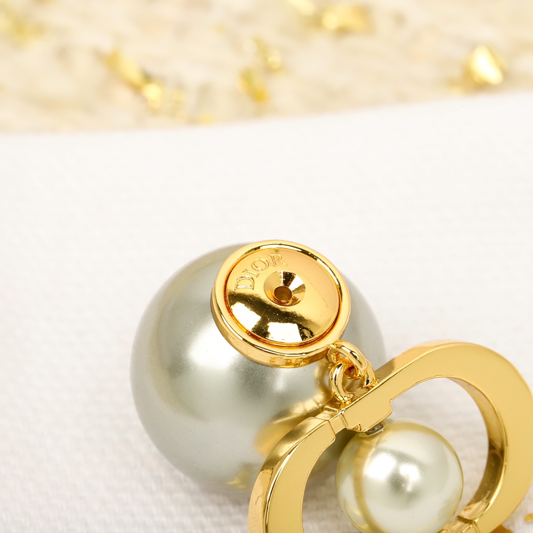 Dior CD pearl earrings