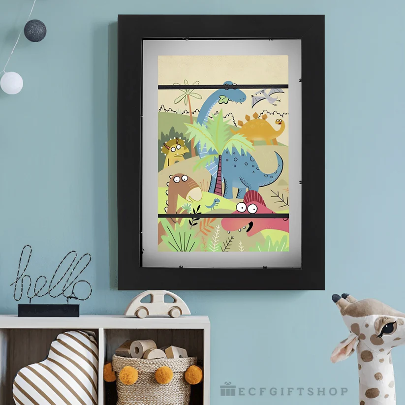 Kids Art Display Magnet Frame With Picture Lights-Fit for hold 50+ pcs A4 or less size artwork