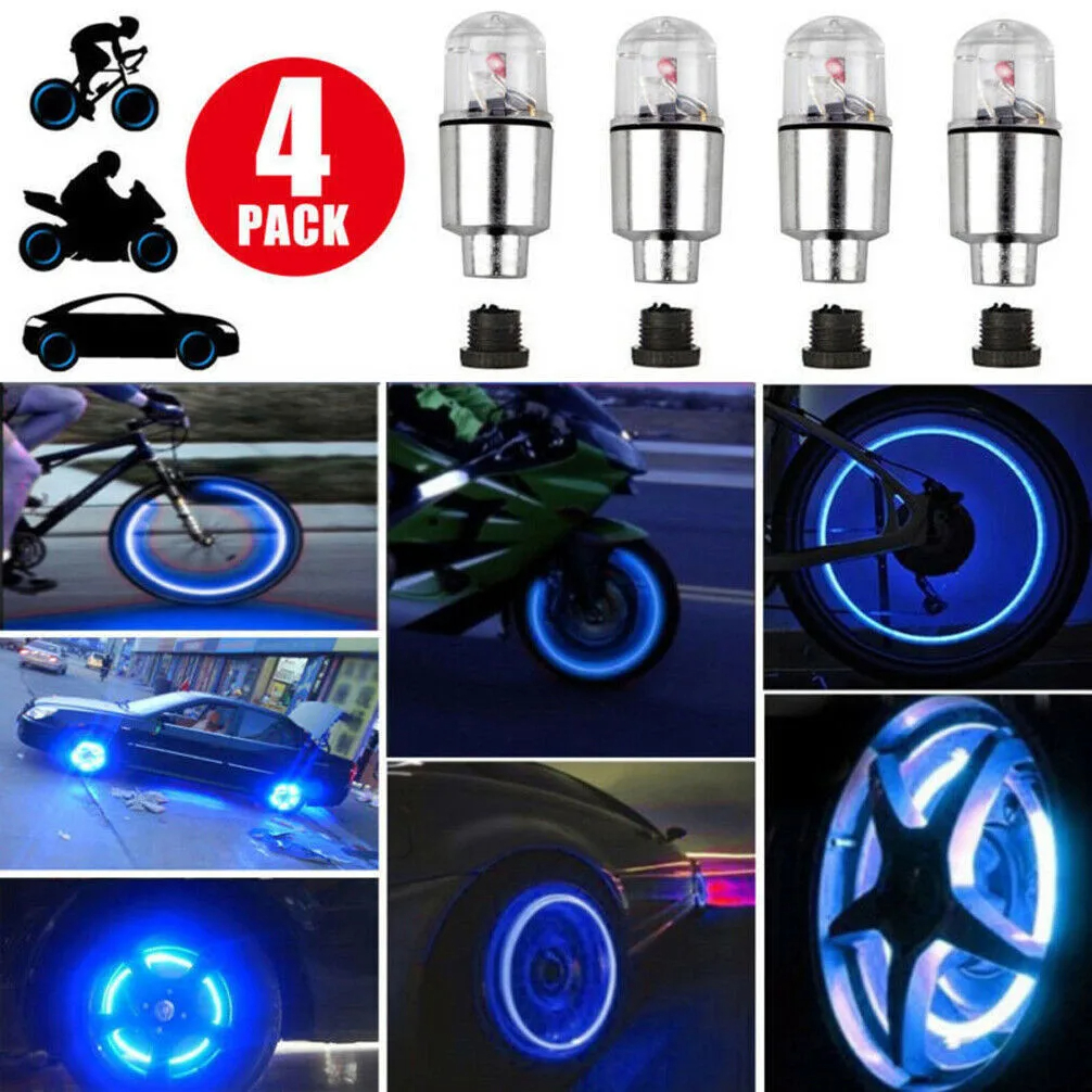 Motion Activated LED Wheel Lights Suitable for Cars, Motorcycles, Bicycles