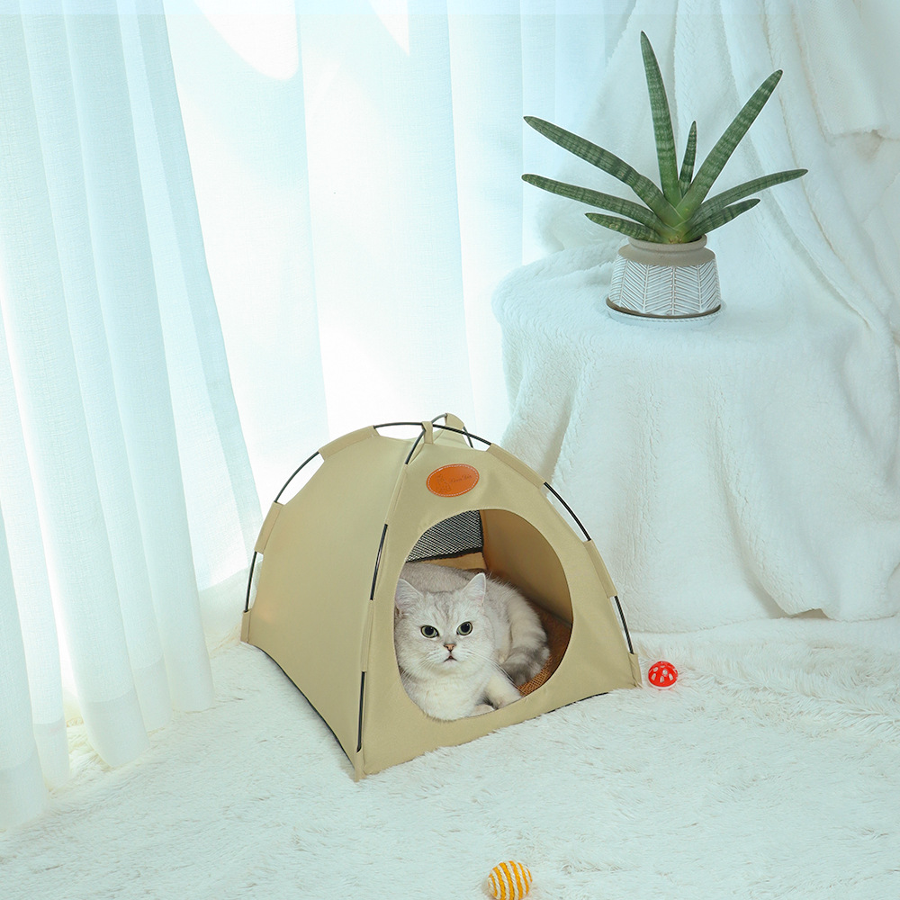 🔥Last Day Promotion-[SAVE 50% OFF]--Foldable & washable pet tent nest for cats and dogs/Breathable & Cooling mat--BUY 2 GET FREE SHIPPING NOW!!!