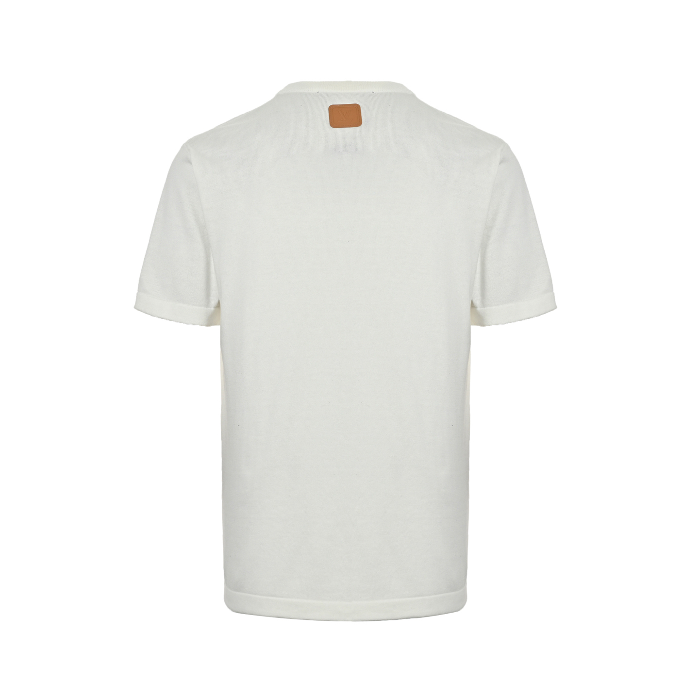 Louis Vuitton 25ss chest leather patch knitted short sleeves