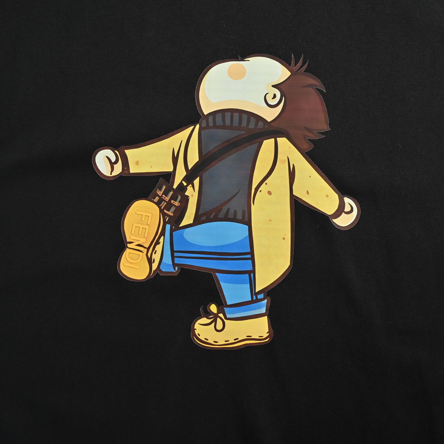 Fendi 25ss cartoon character print short sleeves