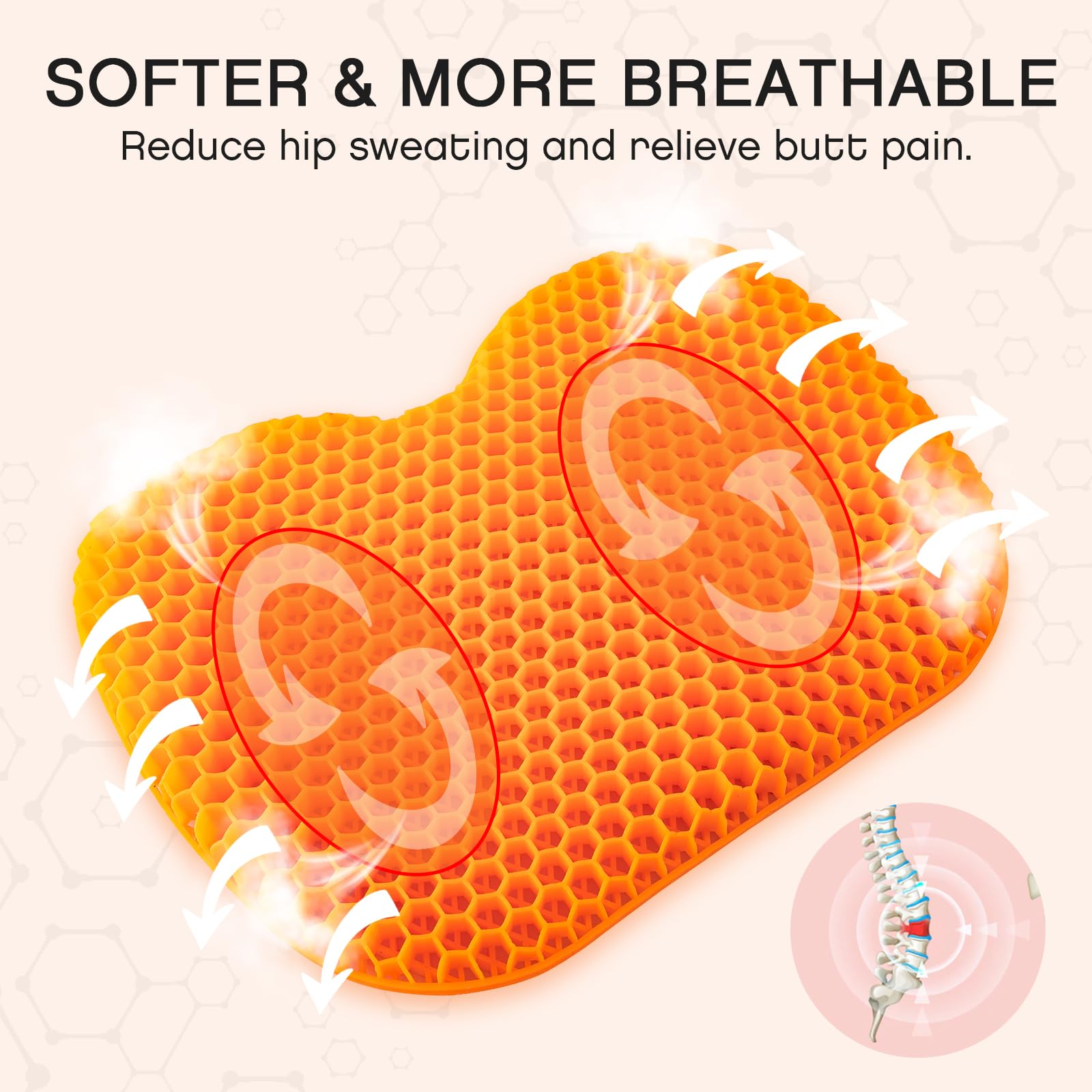 Orange Anti Slip Kayak Seat Cushion
