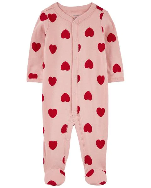 Valentine's Day Hearts Snap-Up Sleep and Play