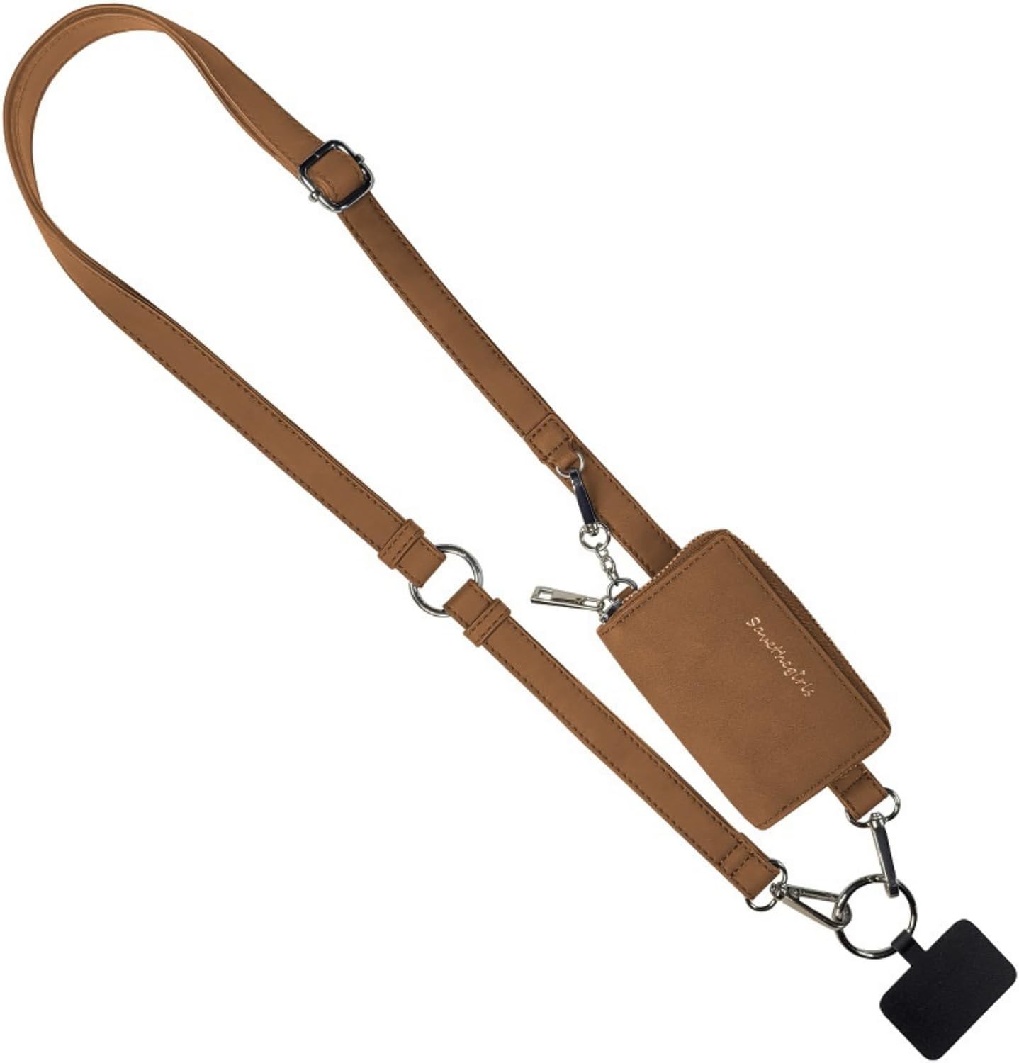 ✨2024 NEW✨Cell Phone Strap with Brushed Vegan Leather Pouch