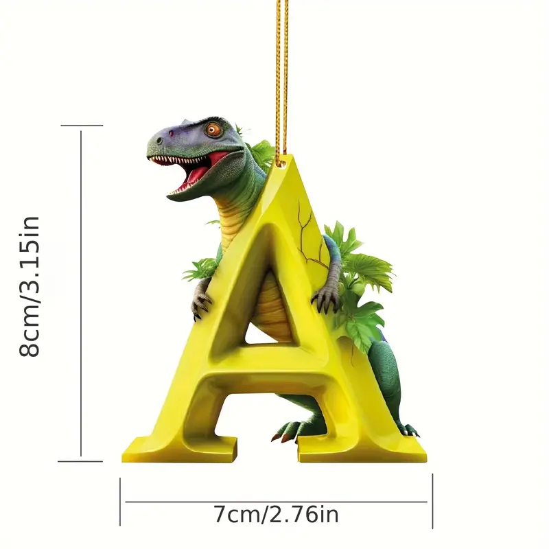 🦖🦖Christmas Dinosaur Alphabet Ornaments