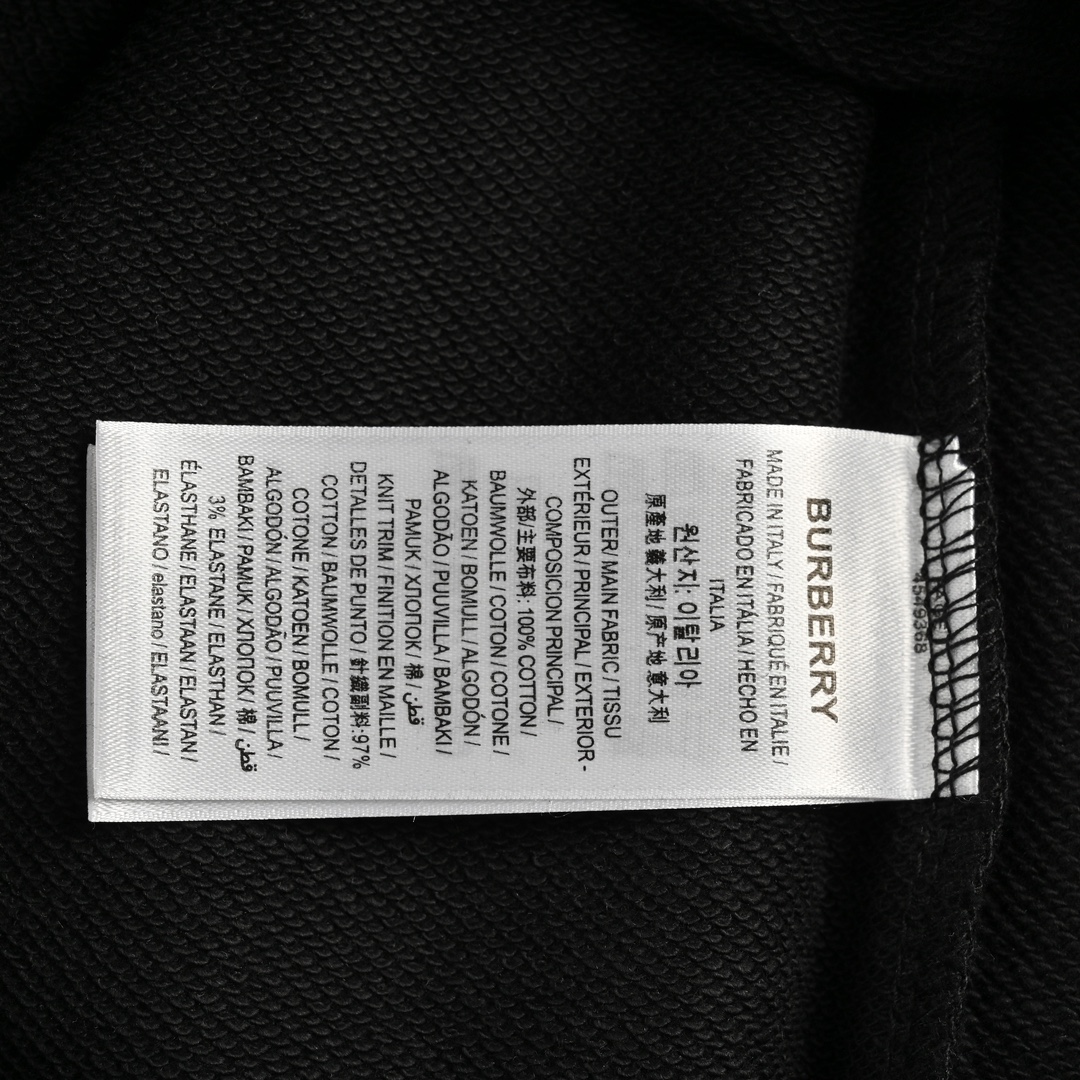 Burberry 24Fw hem embroidered warhorse crew neck sweatshirt