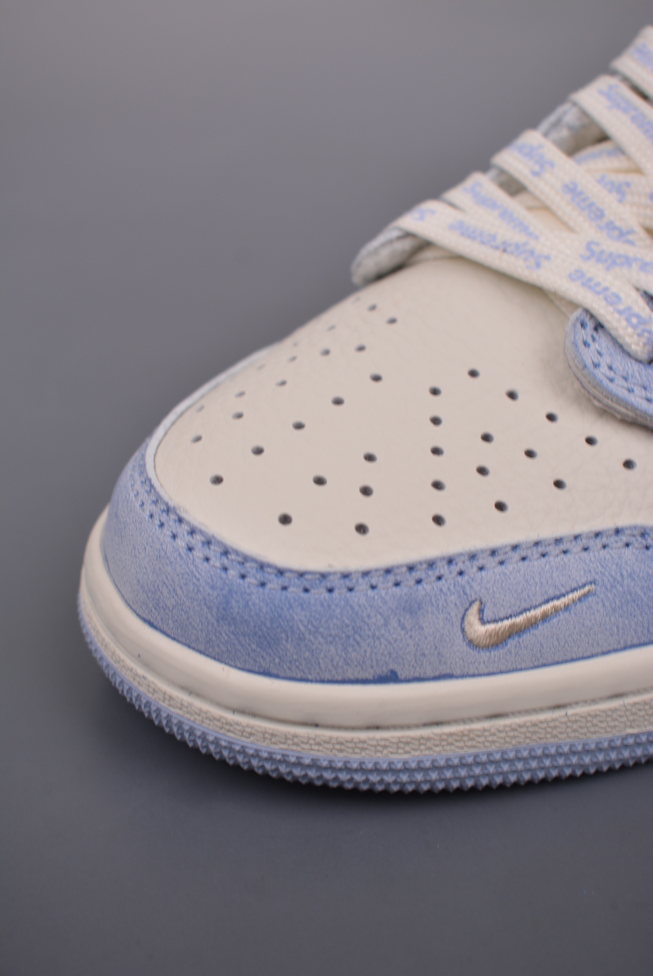 Supreme x Travis Scott x Air Jordan 1 Low OG SP Light Blue and White CH6336-010