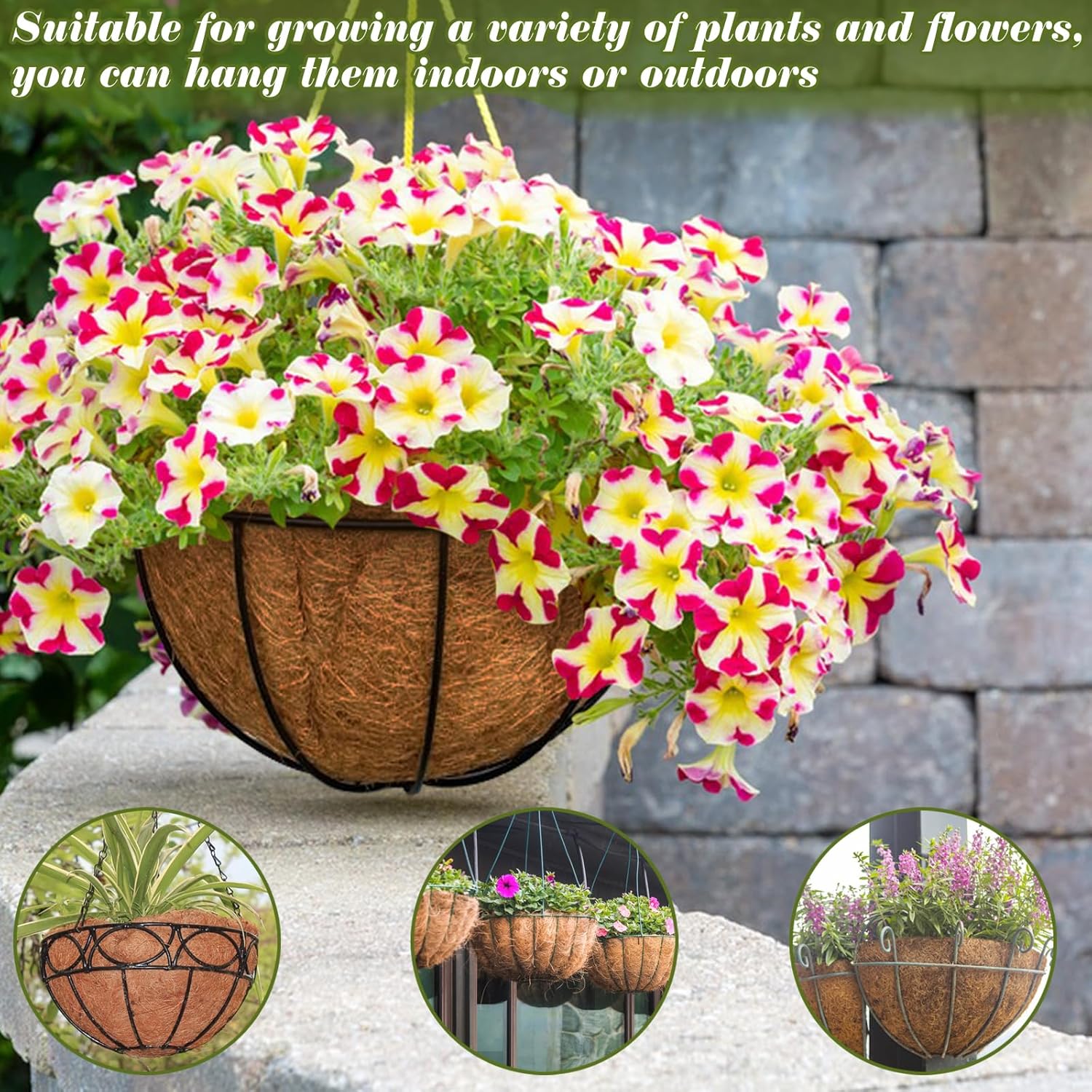 🌸 Hanging Artificial Colourful Morning Glory Basket-💥UV resistant, Waterproof，Windproof