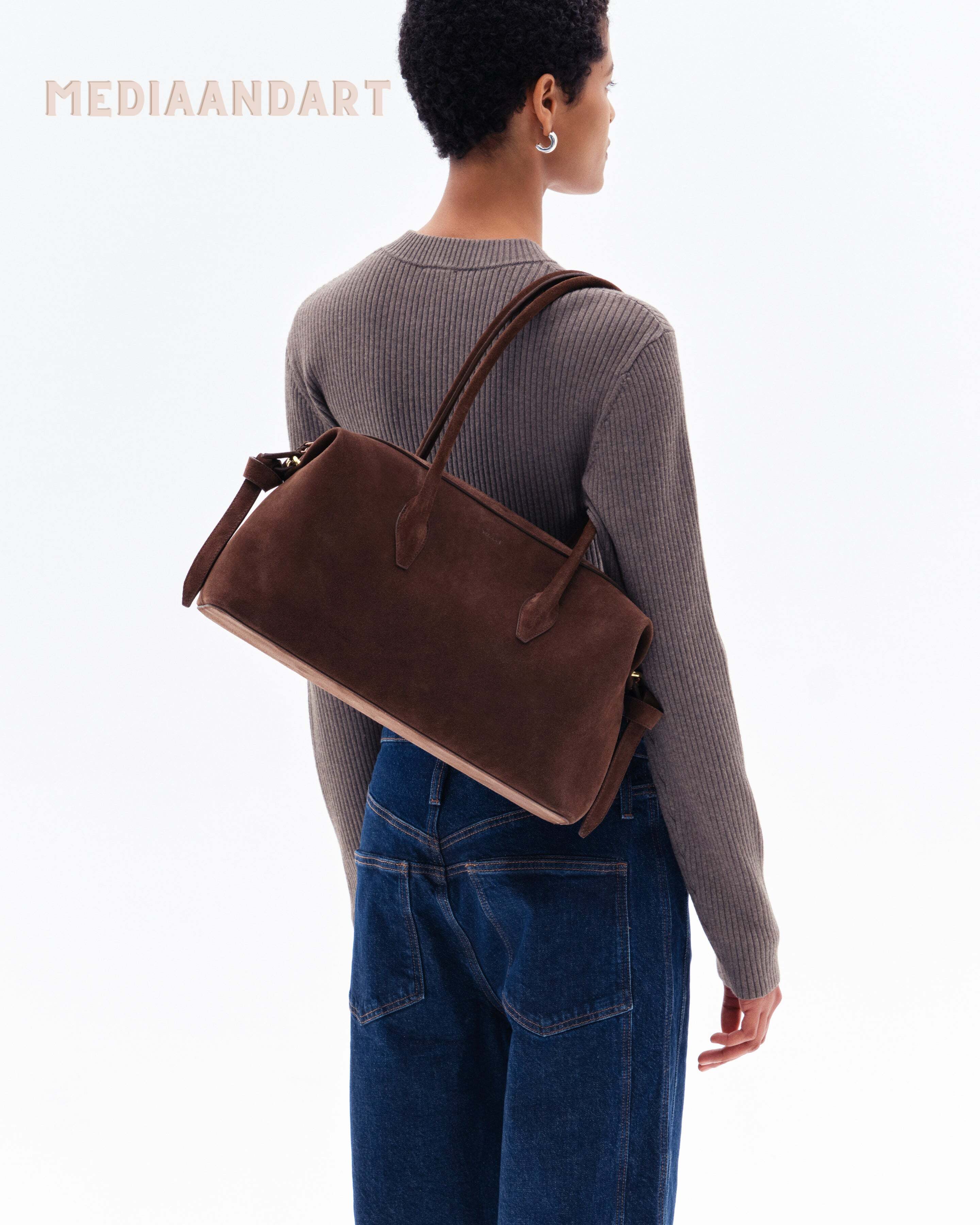 BRIOCHE DUFFLE - CHOCOLATE SUEDE