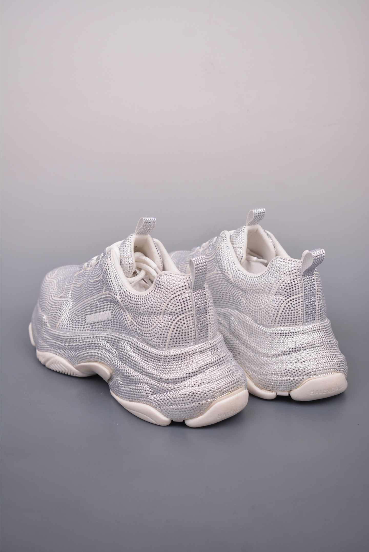 Balenciaga Triple S Trainers Sneaker White Diamonds
