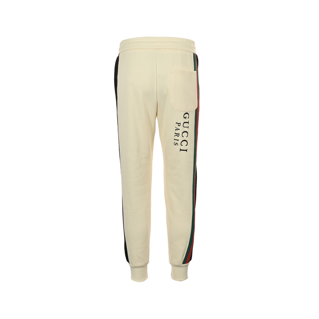 Gucci 24Fw embroidered logo webbing trousers