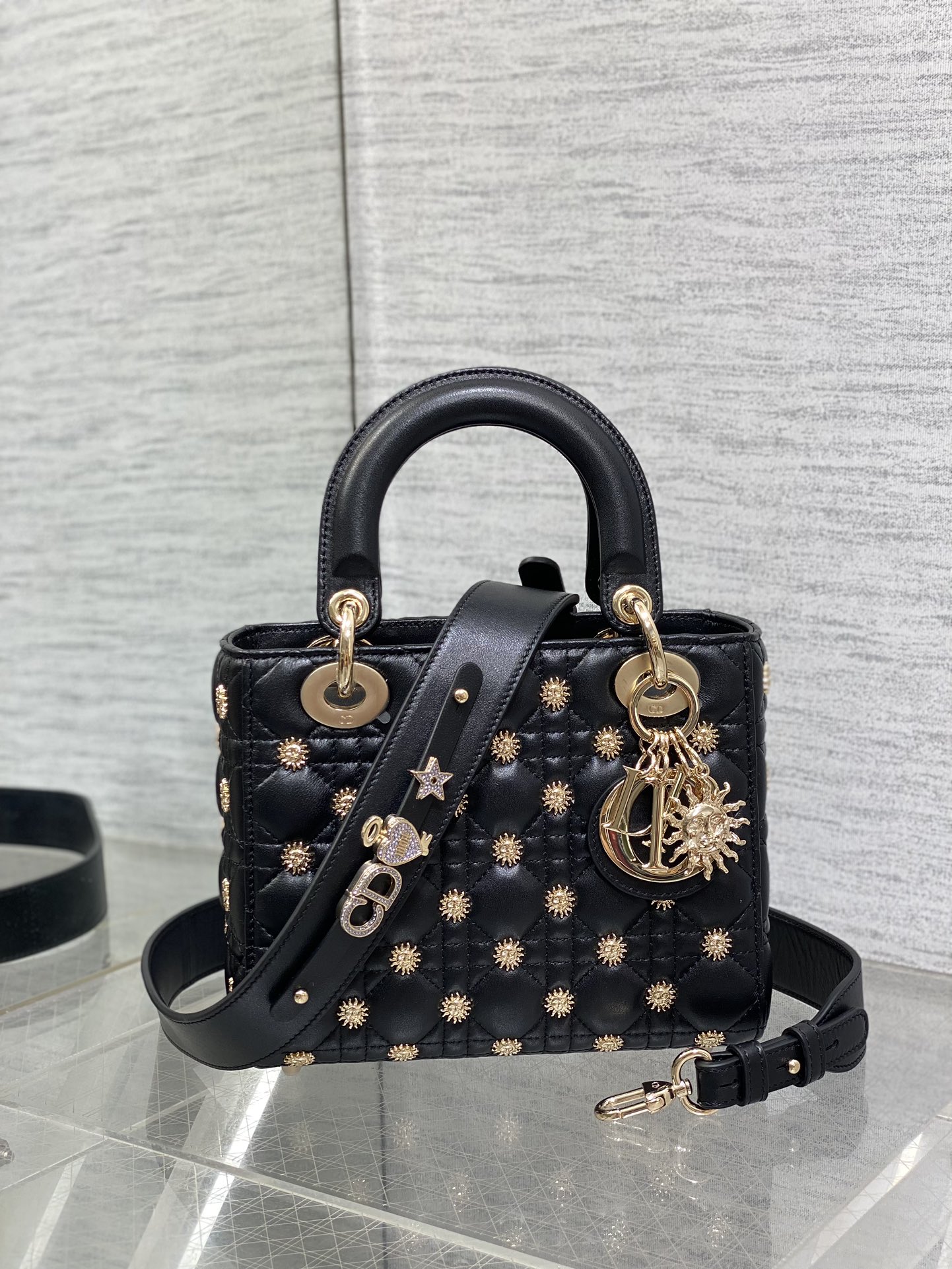 Dior Lady Limited Edition Sun-Style Studded Lady Bag