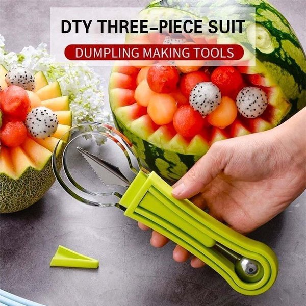 🔥Last Day 60% OFF🔥Stainless Steel 4 in 1 Fruit Carving Platter Tool Set -BUY 2 GET 1 FREE