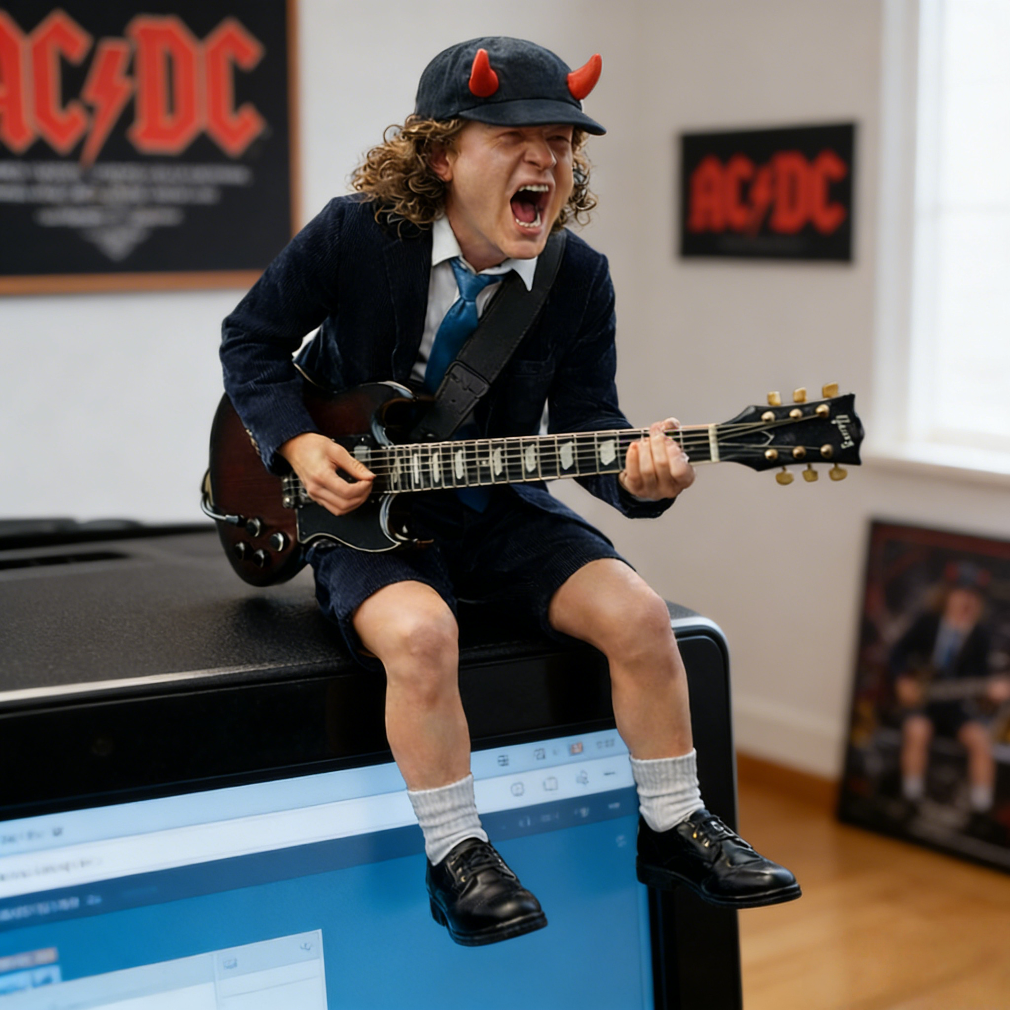 AC/DC 'Schoolboy Angus' Desk Companion Figure