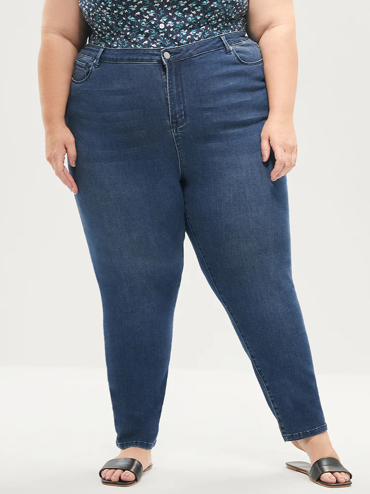 Skinny Extremely Stretchy High Rise Medium Wash Sculpt Waist Jeans