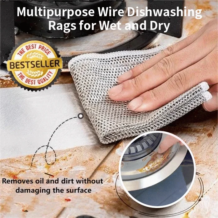 🔥Last Day Promotion 49% OFF🔥Multipurpose Wire Miracle Cleaning Cloths-Buy 20 Get 20 (40 PACK👍EACH JUST $0.99 ONLY TODAY)