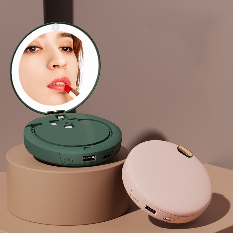 🔥Last Day 50% OFF🔥Portable Multifunctional Rechargeable Hand Warmer Power Bank Makeup Mirror