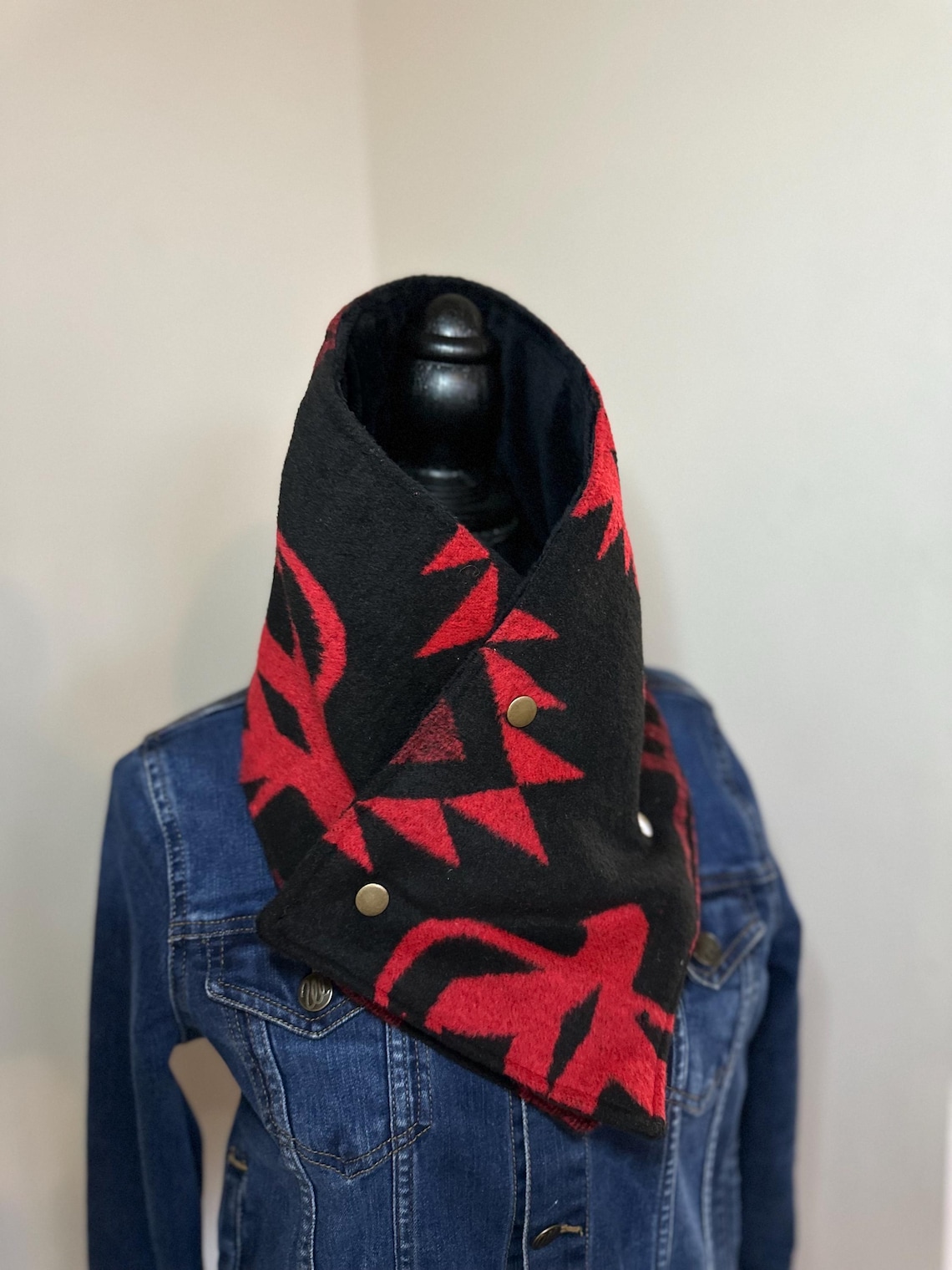 Western Cowboy Aztec Warm Neck Hood