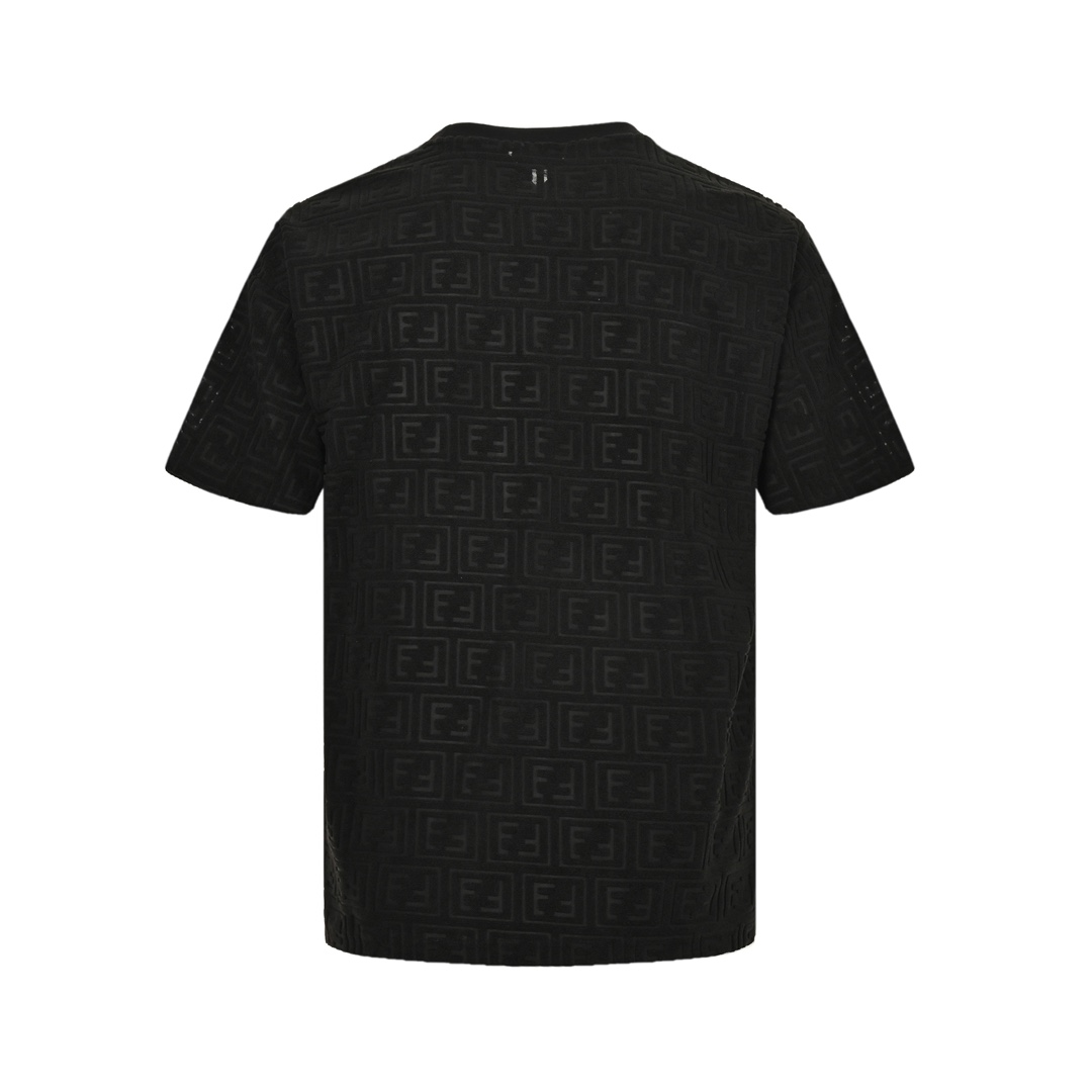 Fendi 24ss full print double F embossed jacquard suit short sleeves
