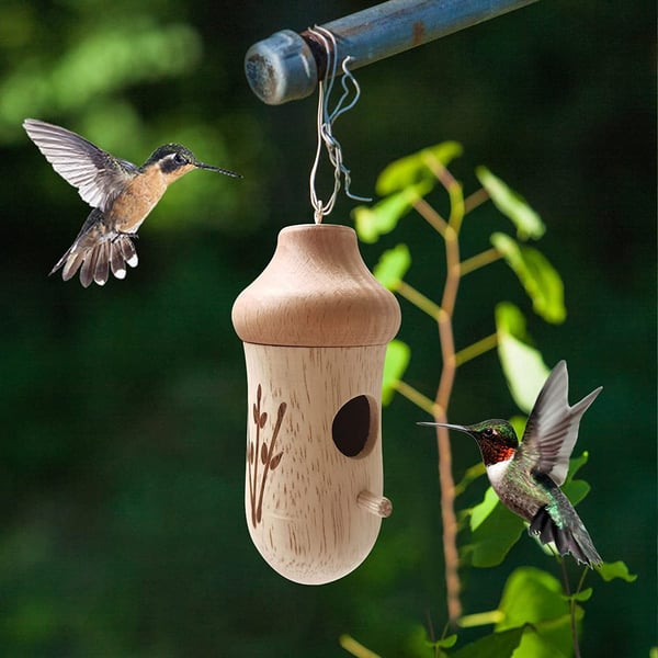 🔥Last Day Promotion-[SAVE 50% OFF]--Handmade Wooden Hummingbird House-Gift for Nature Lovers