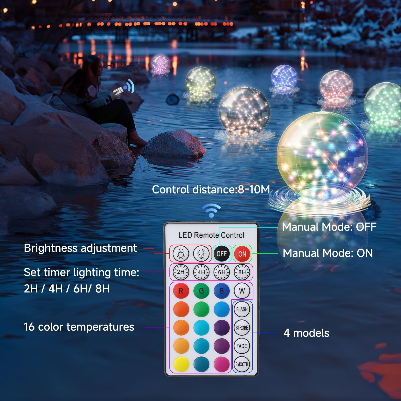 🔥Last day 48% OFF - Solar Floating Pool Lights