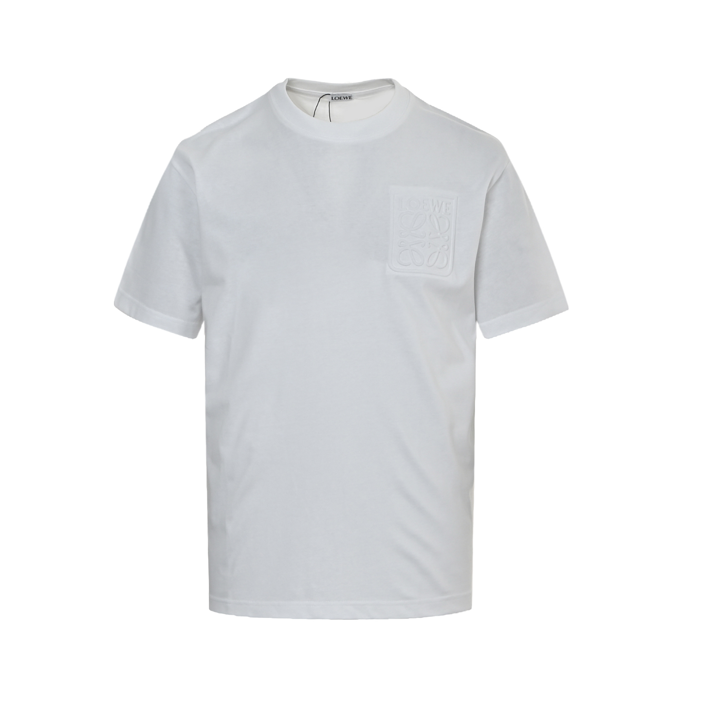 Loewe 24ss short-sleeved shirt with embossed logo on pocket