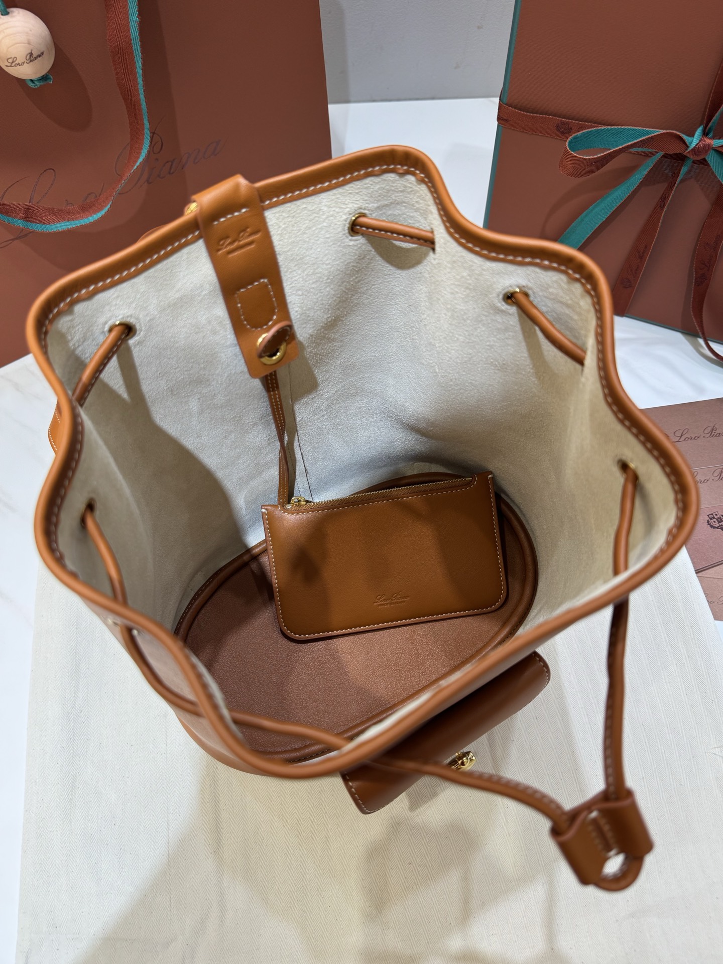 Loro Piana Extra Drawstring Backpack